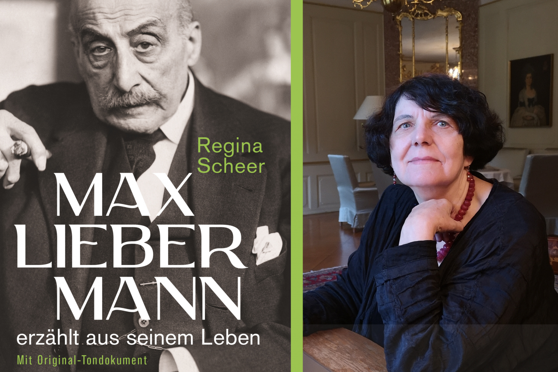 Buchcover: Max Liebermann erzählt aus seinem Leben, Porträt: Regina Scheer (c) Kathrin Burghardt